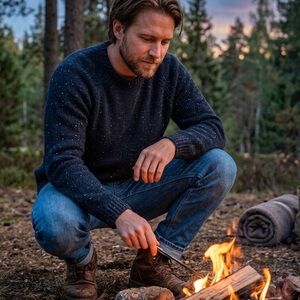 Navy Crewneck | classic wool sweater